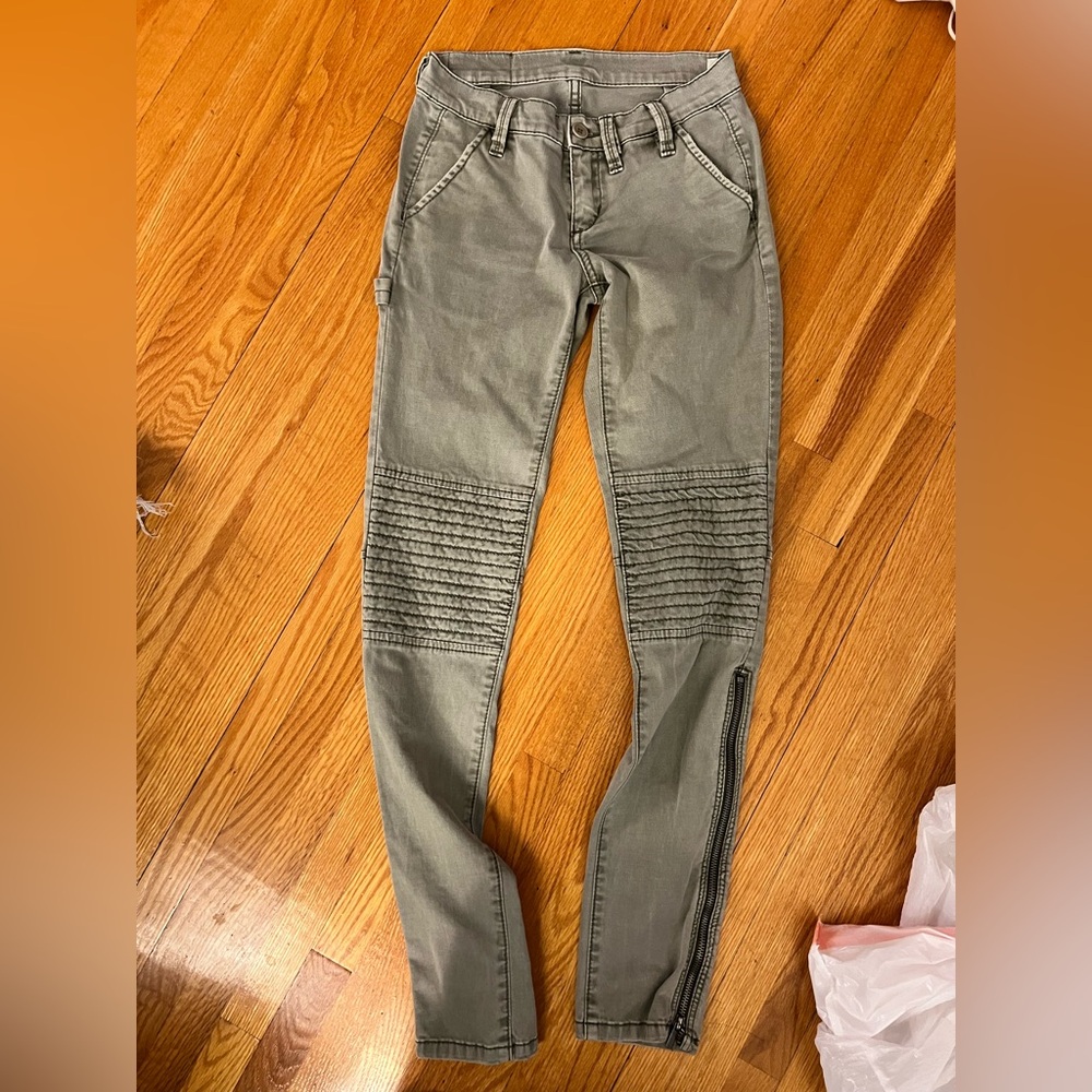BCBG Green Skinny Jeans